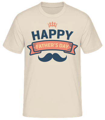 Happy Fathers Day Res - Camiseta básica para hombre - Crema - delante