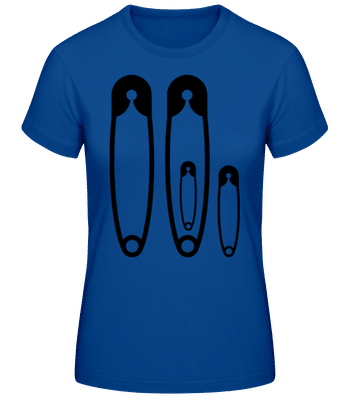 Familie Sicherheitsnadeln - Frauen Basic T-Shirt - Royalblau - Vorne