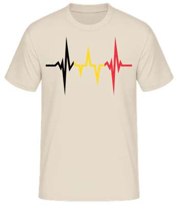 Bruxelles Belgique Drapeau BPM - T-shirt standard Homme - Crème - Devant