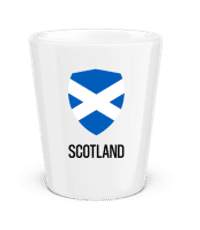 Scotland - Shot Glass - White - Front