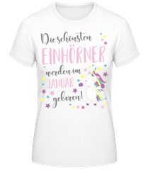 Einhorn Geboren In Januar · Frauen Basic T-Shirt