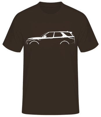 'Land Rover Discovery (2017)' Silhouette - T-shirt standard Homme - Marron - Devant