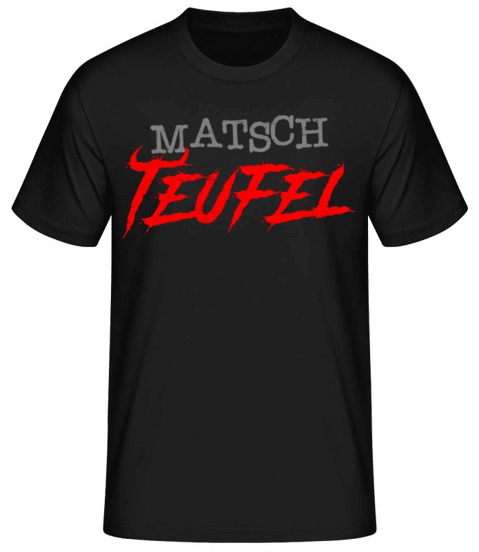 Vorschau: Matsch Teufel - Männer Basic T-Shirt - Schwarz - Vorne