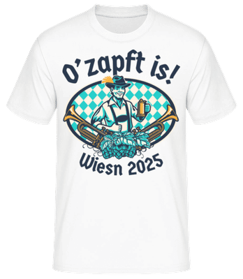O'zapft Is - Männer Basic T-Shirt - Weiß - Vorne