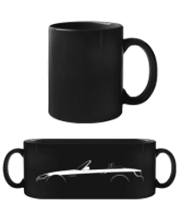 'Honda S2000' Silhouette - Černý hrnek - Černá - Napřed