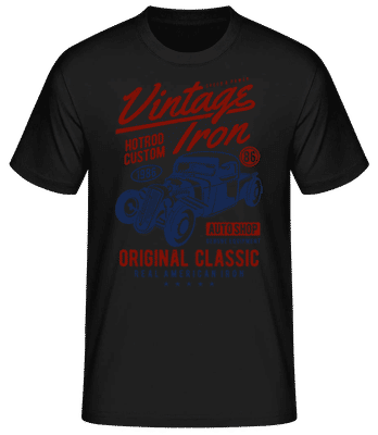 Vintage Iron - Men's Basic T-Shirt - Black - Front