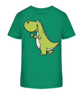 Dinosaure Drôle De Bande Dessinée - T-shirt bio Enfant Stanley Stella 2.0 - Vert - Devant
