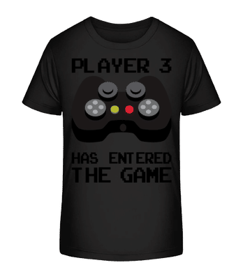 Player 3 Entered The Game - T-shirt bio Enfant Stanley Stella 2.0 - Noir - Devant