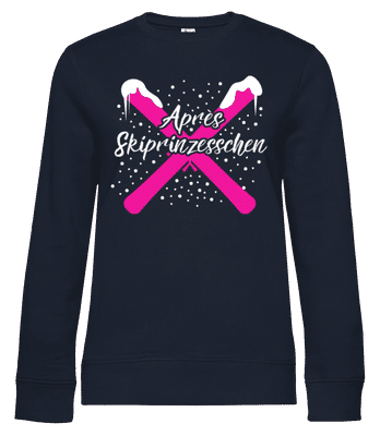 Après Skiprinzesschen - Frauen Standard Pullover - Marine - Vorne