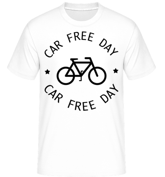 Aperçu: Car Free Day -  T-Shirt Shirtinator homme - Blanc - Devant
