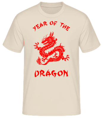 Chinese Zodiac Year Of The Dragon - Männer Basic T-Shirt - Creme - Vorne