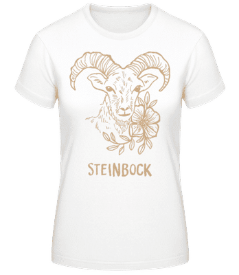 Kritzel Stil Sternzeichen Steinbock - Frauen Basic T-Shirt - Weiß - Vorne