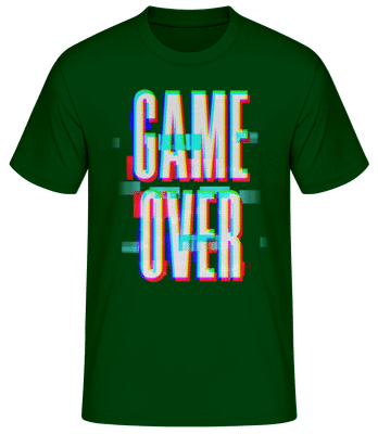 Game Over - Pánske basic tričko - Bottle green - Predné