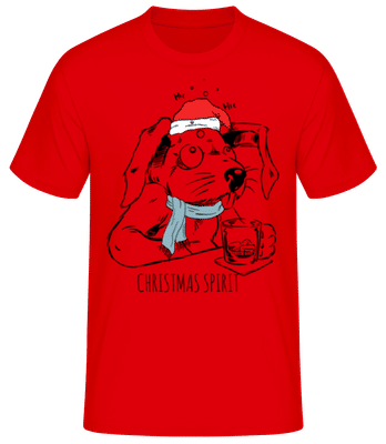 Christmas Spirit - Camiseta básica para hombre - Rojo - delante