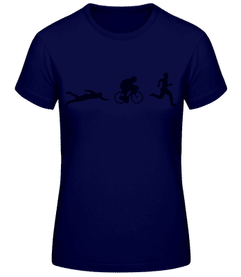 Triathlon - Dámske basic tričko - Namornícka modrá - Predné
