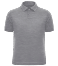 Männer Poloshirt Slim Fit - Grau meliert - Vorne
