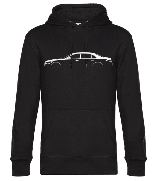 Aperçu: 'Mercedes S W223' Silhouette - Sweat à capuche premium Unisexe - Noir - Devant