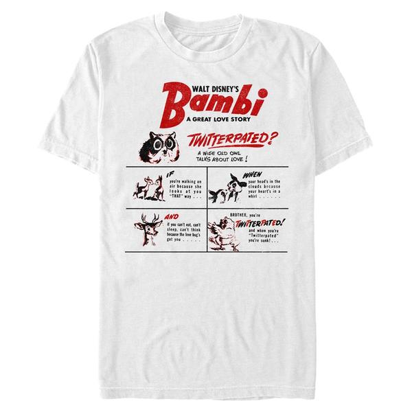 Aperçu: Disney - Bambi - Bambi Twitterpated - Homme T-shirt - Blanc - Devant