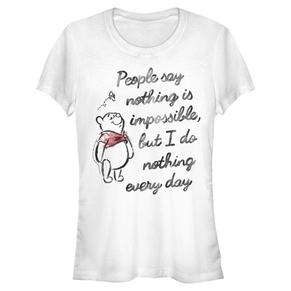 Aperçu: Disney - Winnie l'ourson - Medvídek Pú Impossible - Femme T-shirt - Blanc - Devant