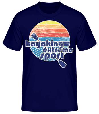 Kayaking Logo - Männer T-Shirt B&C - Marine - Vorne