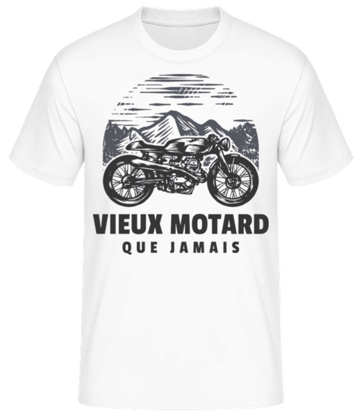 Aperçu: Vieux Motard Que Jamais - T-shirt standard Homme - Blanc - Devant