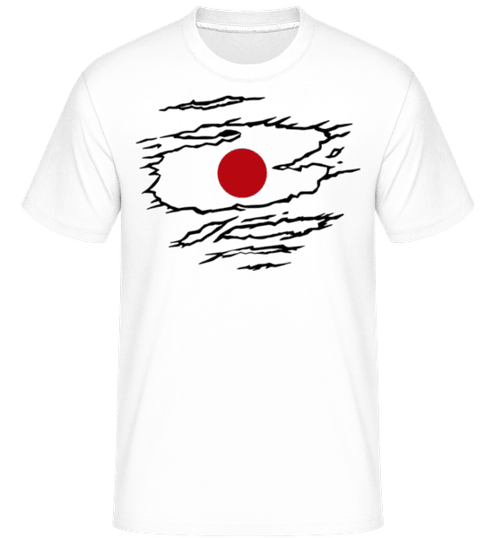 Aperçu: Flag à raccourci le Japon -  T-Shirt Shirtinator homme - Blanc - Devant