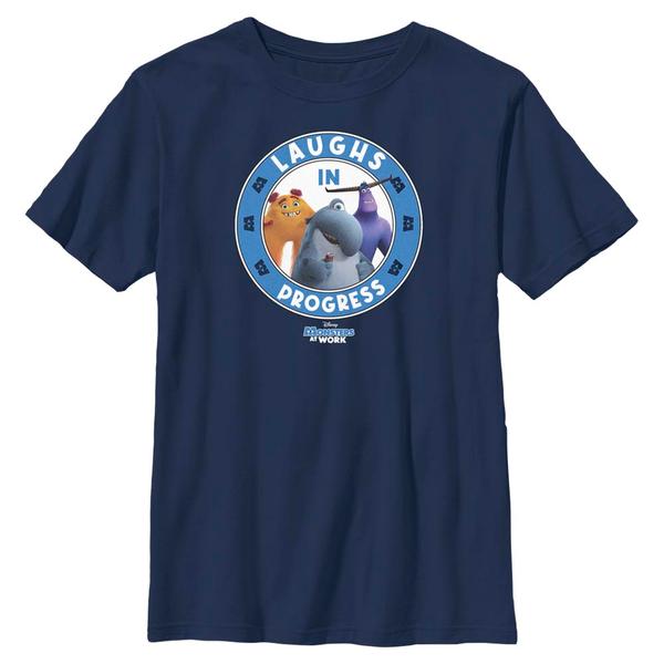 Aperçu: Pixar - Monstres - Photo de groupe Laughing Progress - Enfant T-shirt - Bleu marine - Devant