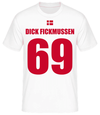 Dänemark Fußball Trikot Dick Fickmussen - Männer Basic T-Shirt - Weiß - Vorne