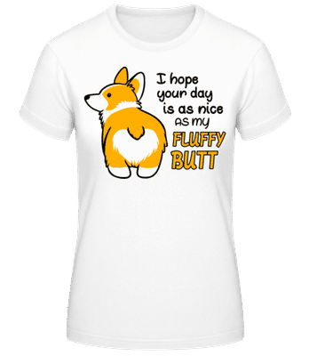 My Fluffy Butt - T-shirt standard Femme - Blanc - Devant