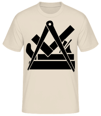 DIY Icon 1 - Männer Basic T-Shirt - Creme - Vorne