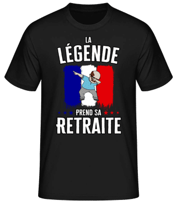 La Légende Prend Sa Retrait - T-shirt standard Homme - Noir - Devant