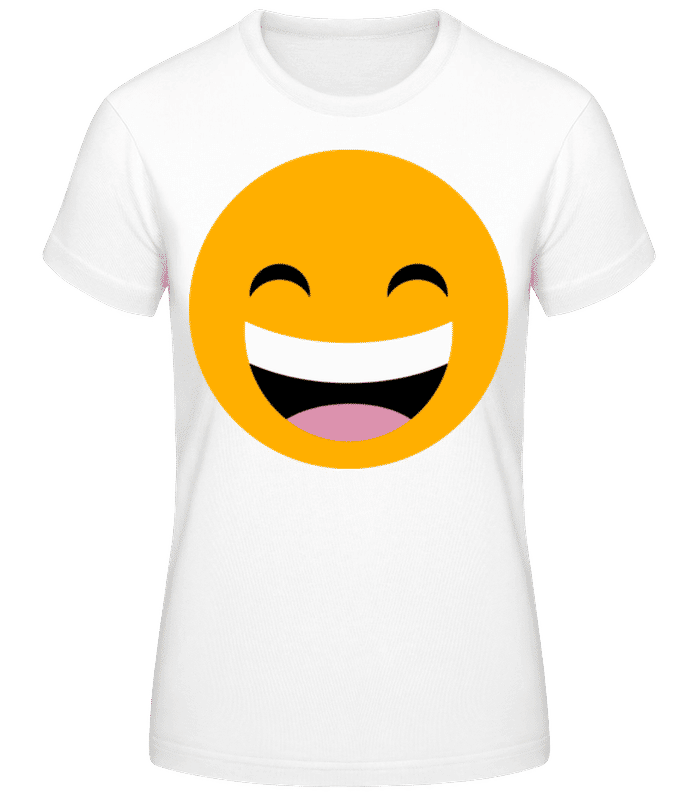 Aperçu: Laughing Smiley - T-shirt femme B&C - Blanc - Devant