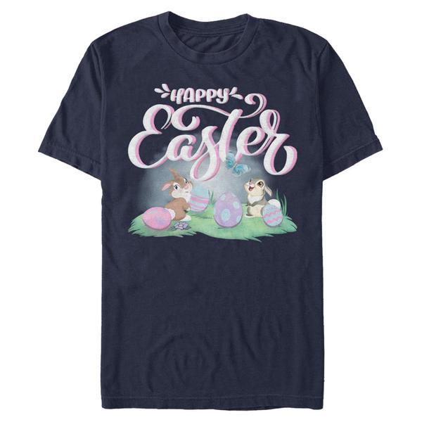 Aperçu: Disney - Bambi - Skupina Easter Thumper - Homme T-shirt - Bleu marine - Devant