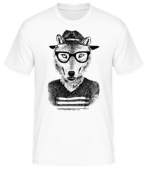 Hipster Fuchs Schwarz · Männer T-Shirt B&C