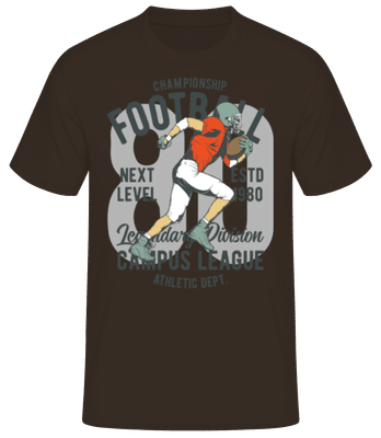 Champion Football - Men's Basic T-Shirt - Brown - Front
