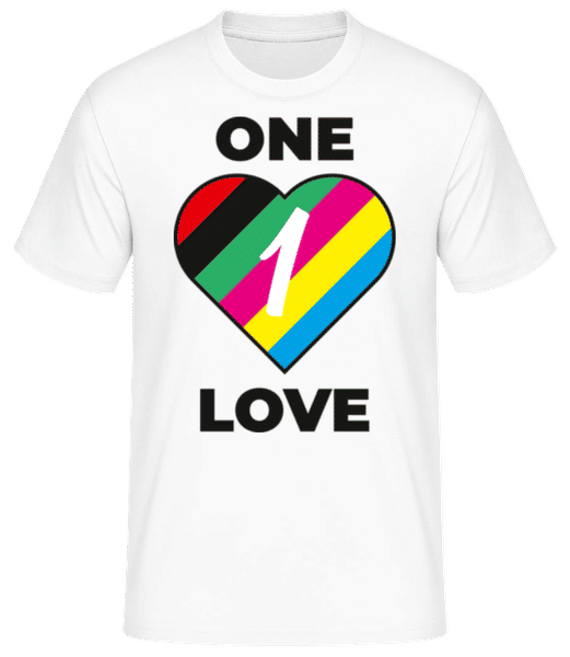 Aperçu: One Love - T-shirt standard Homme - Blanc - Devant