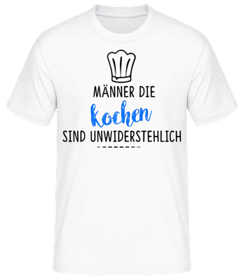 Männer Die Kochen - Männer Basic T-Shirt - Weiß - Vorne