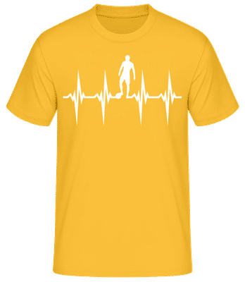 Randonnée du footballeur - T-shirt standard Homme - Jaune doré - Devant