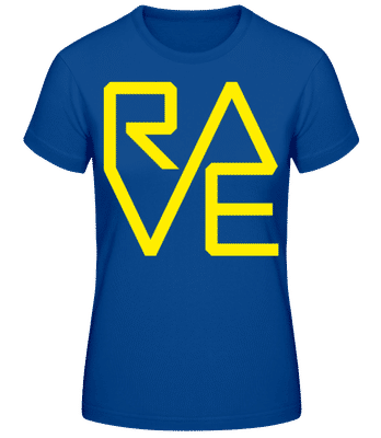 Rave Geometry - Camiseta básica de mujer - Azul real - delante