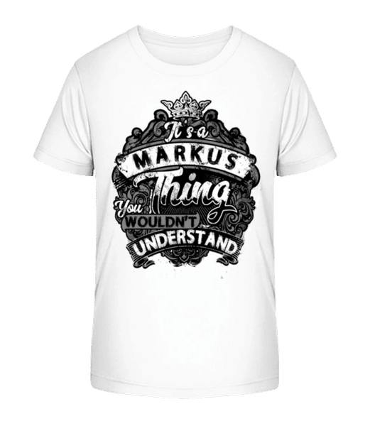 Aperçu: It's A Markus Thing - T-shirt bio Enfant Stanley Stella 2.0 - Blanc - Devant