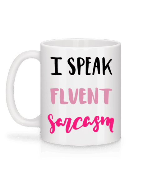 Aperçu: I Speak Fluent Sarcasm - Mug en céramique blanc - Blanc - Derrière