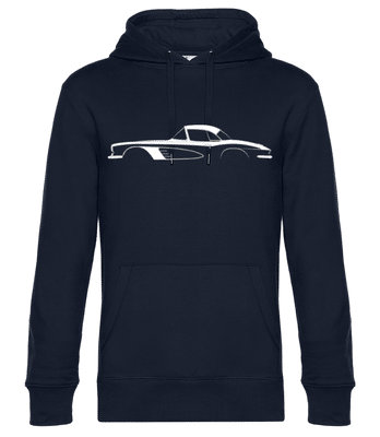 'Chevrolet Corvette C1 1961' Silhouette - Sweat à capuche standard homme - Bleu marine - Devant