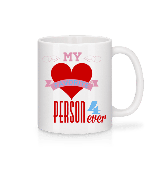 Aperçu: My Favorite Person 4Ever - Mug en céramique blanc - Blanc - Devant