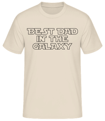 Best Dad In The Galaxy - Men's Basic T-Shirt - Cream - Front