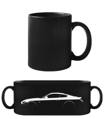 'Ford Mustang GT 2018' Silhouette · Schwarze Tasse