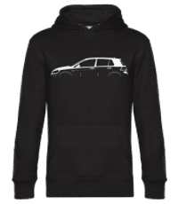 'Volkswagen Golf GTI Mk7' Silhouette - Männer Standard Hoodie - Schwarz - Vorne