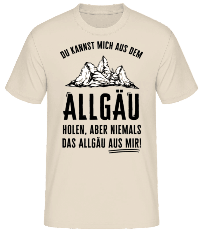 Vorschau: Du Kannst Mich Niemals Ausm Allgäu Holen - Männer Basic T-Shirt - Creme - Vorne