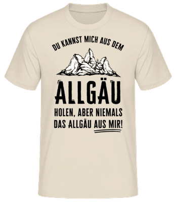 Du Kannst Mich Niemals Ausm Allgäu Holen - Männer Basic T-Shirt - Creme - Vorne