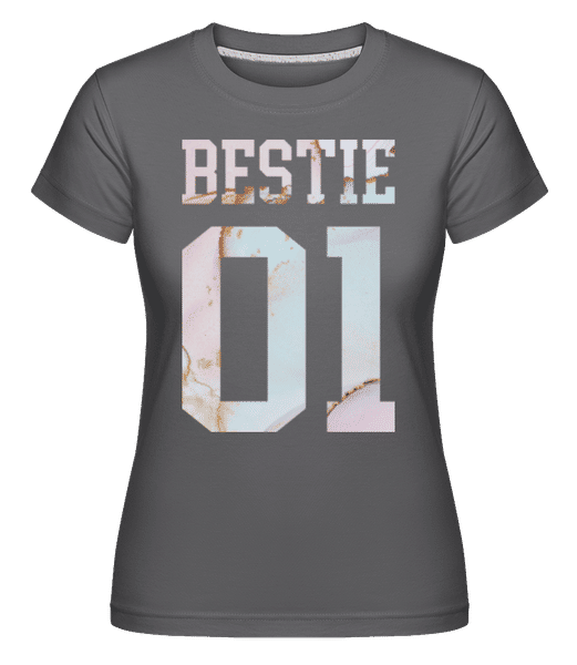 Preview: Bestie 01 -  Shirtinator Women's T-Shirt - Anthracite - Front