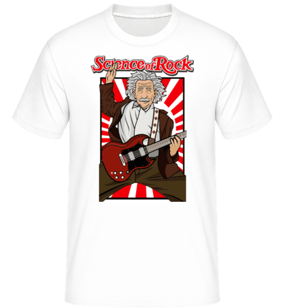 Aperçu: Einstein Science Of Rock -  T-Shirt Shirtinator homme - Blanc - Devant